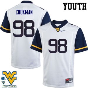 Youth West Virginia Mountaineers NCAA #98 Sam Cookman White Authentic Nike Stitched College Football Jersey GP15H83ZC